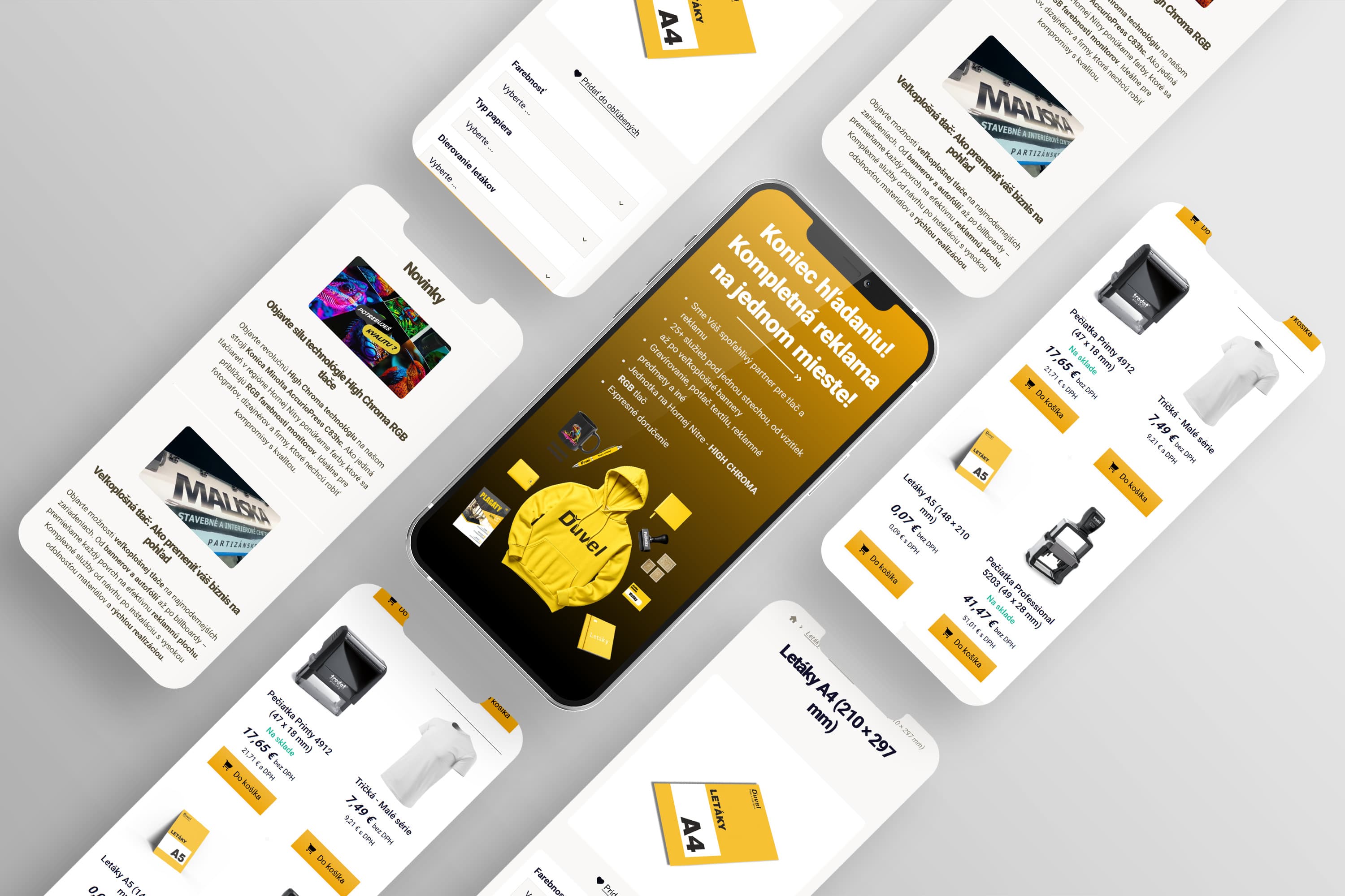Print e-shop with AI design tools